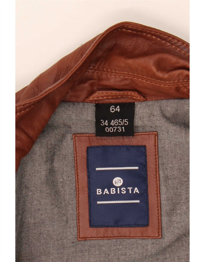 Jachetă din piele pentru bărbați Babista EU 64 7XL din piele maro