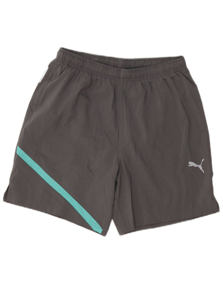 Pantaloni scurți sport Puma pentru bărbați, gri mediu, blocuri de culoare