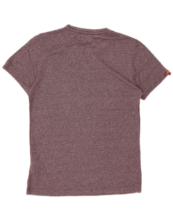Tricou grafic pentru bărbați SUPERDRY Top mare din bumbac cu pete burgundy