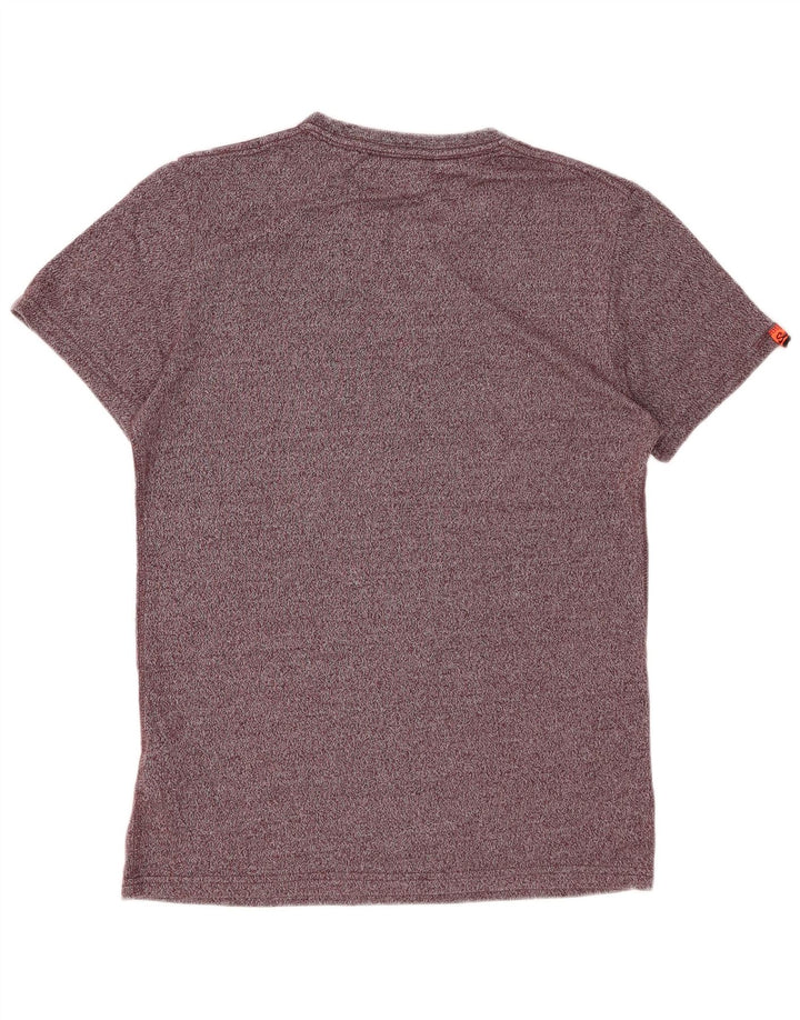 Tricou grafic pentru bărbați SUPERDRY Top mare din bumbac cu pete burgundy