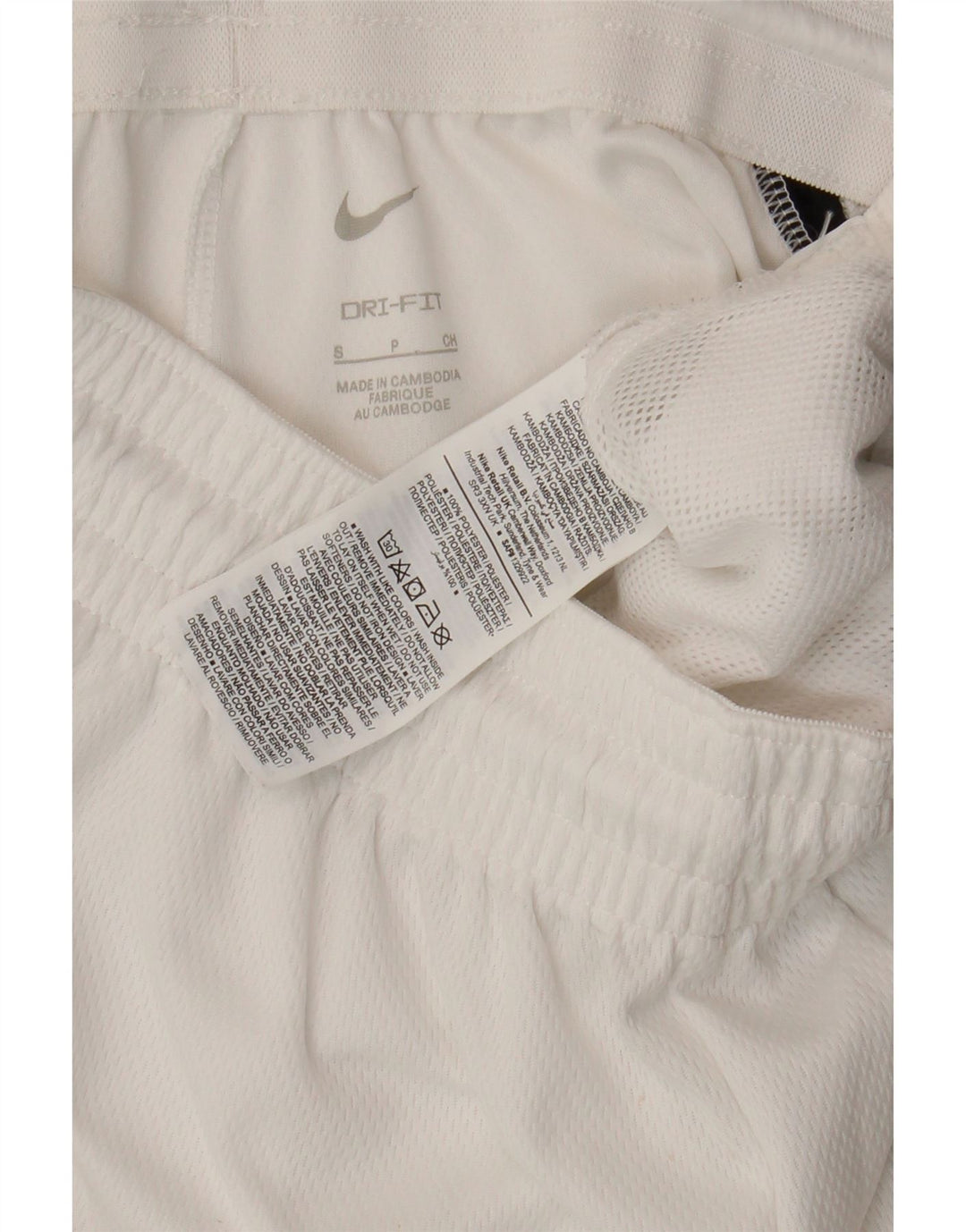 Pantaloni scurți sport Nike Dri Fit pentru bărbați, alb, mici, poliester