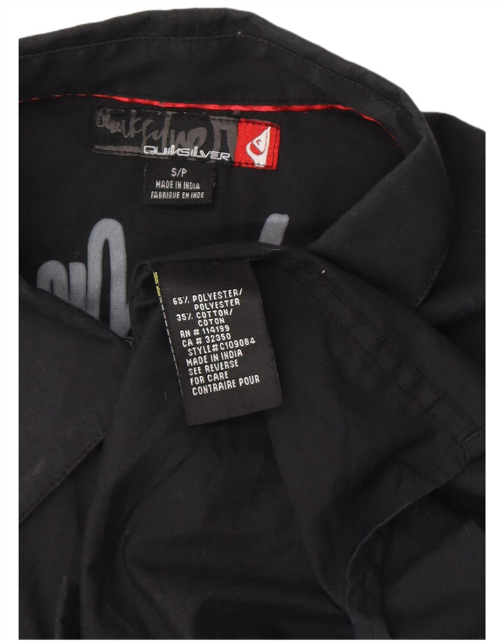 Cămașă grafică Quiksilver pentru bărbați, poliester negru mic
