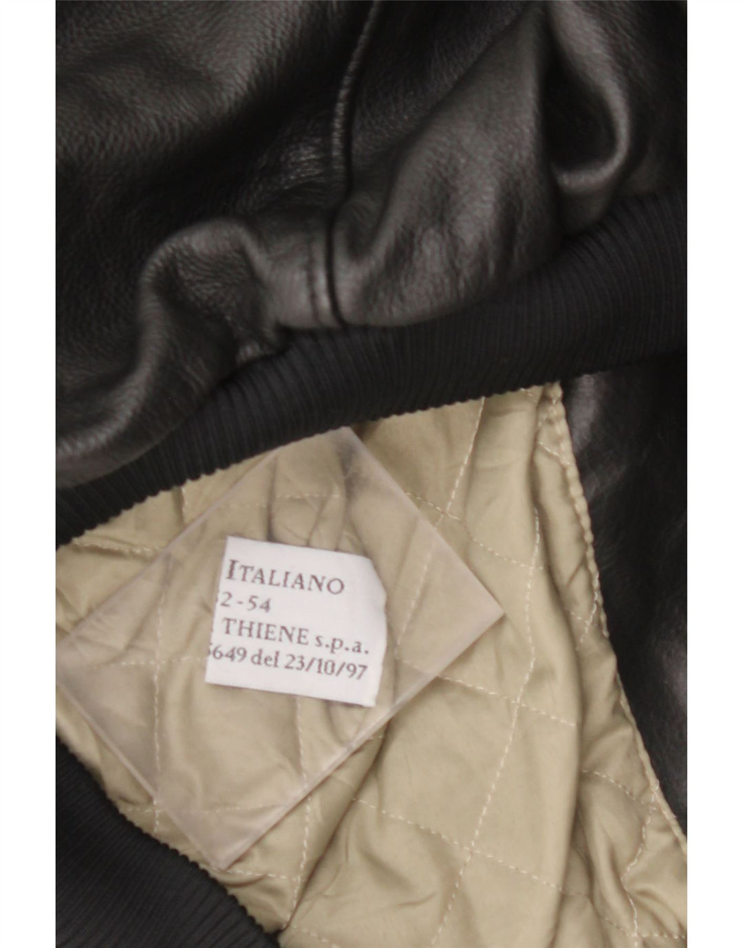 Jachetă militară din piele pentru bărbați VINTAGE IT 52 XL neagră