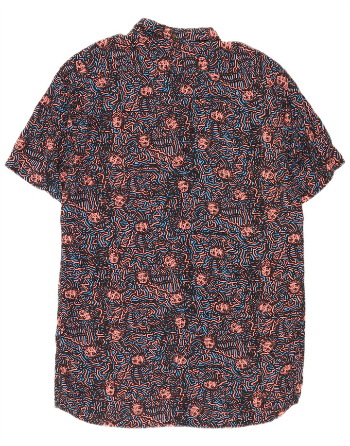 Cămașă subțire Quiksilver pentru bărbați cu model abstract, XL, viscoză neagră