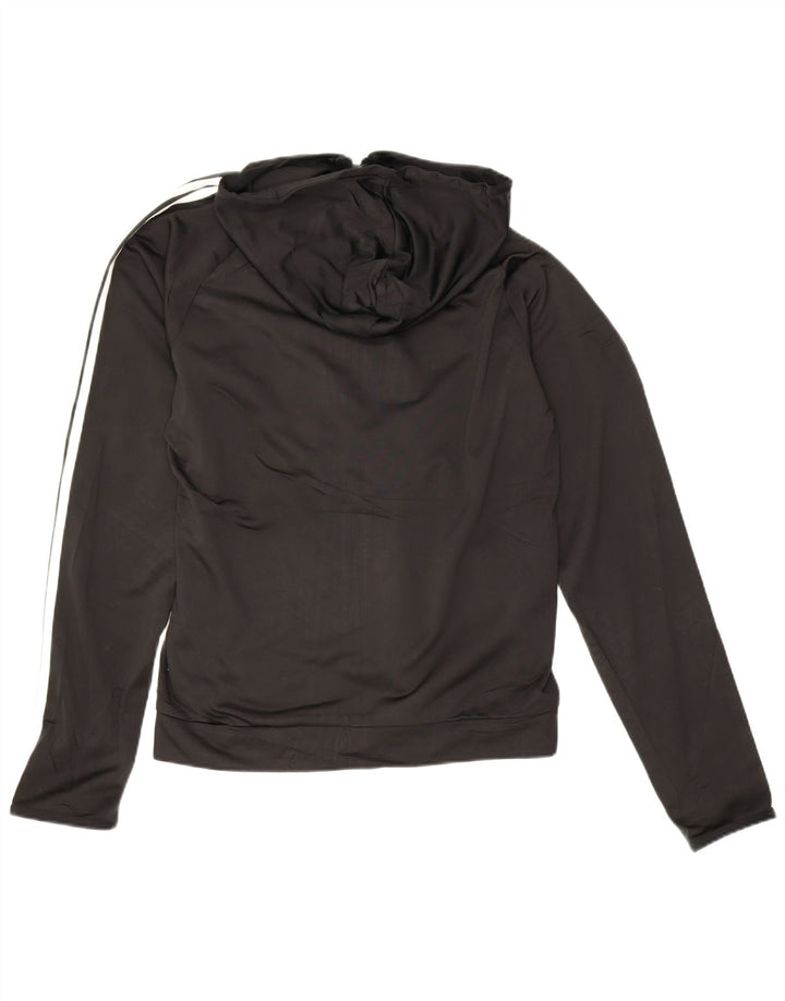 Pulover Adidas pentru bărbați, cu fermoar, poliester mediu negru