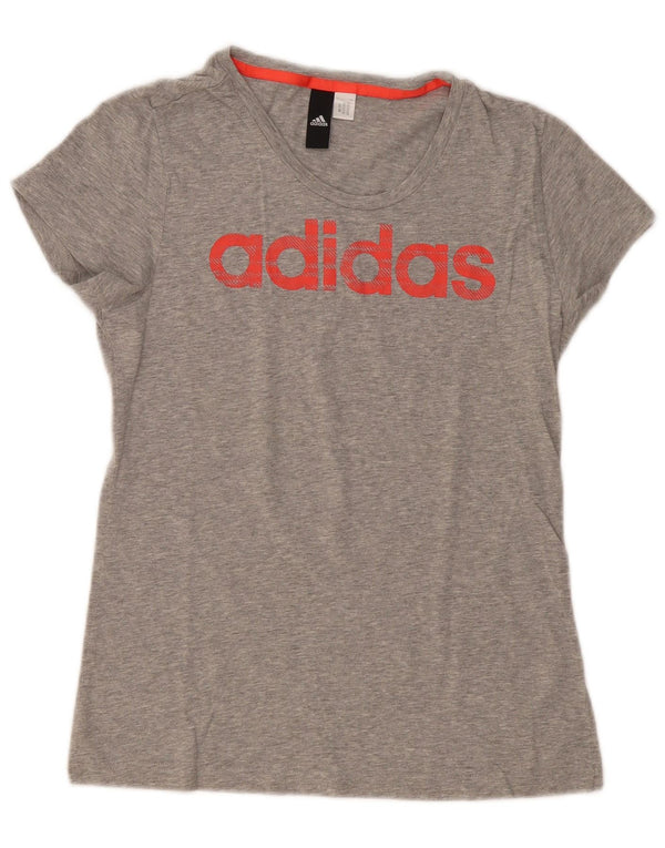 Tricou grafic Adidas pentru femei Top UK 12 Medium Gri