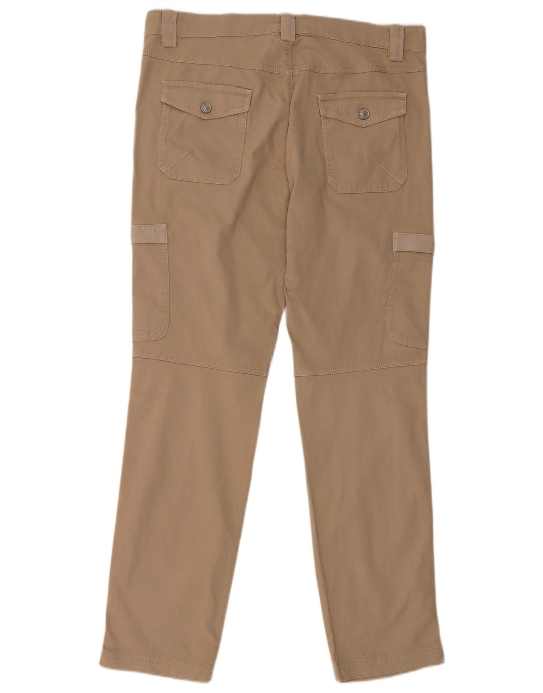 Pantaloni cargo subțiri pentru femei BENETTON IT 48 XL W36 L31 bej bumbac