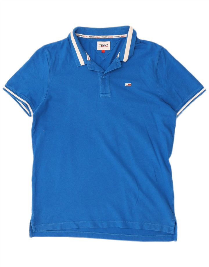 Tricou polo Tommy Hilfiger pentru bărbați, mare, albastru, bumbac