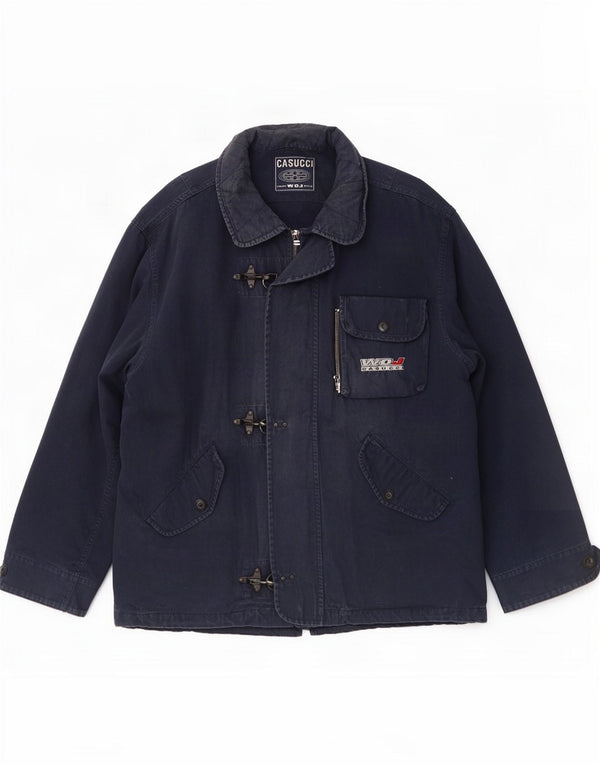 Jachetă Casucci pentru bărbați UK 44 2XL Bumbac bleumarin
