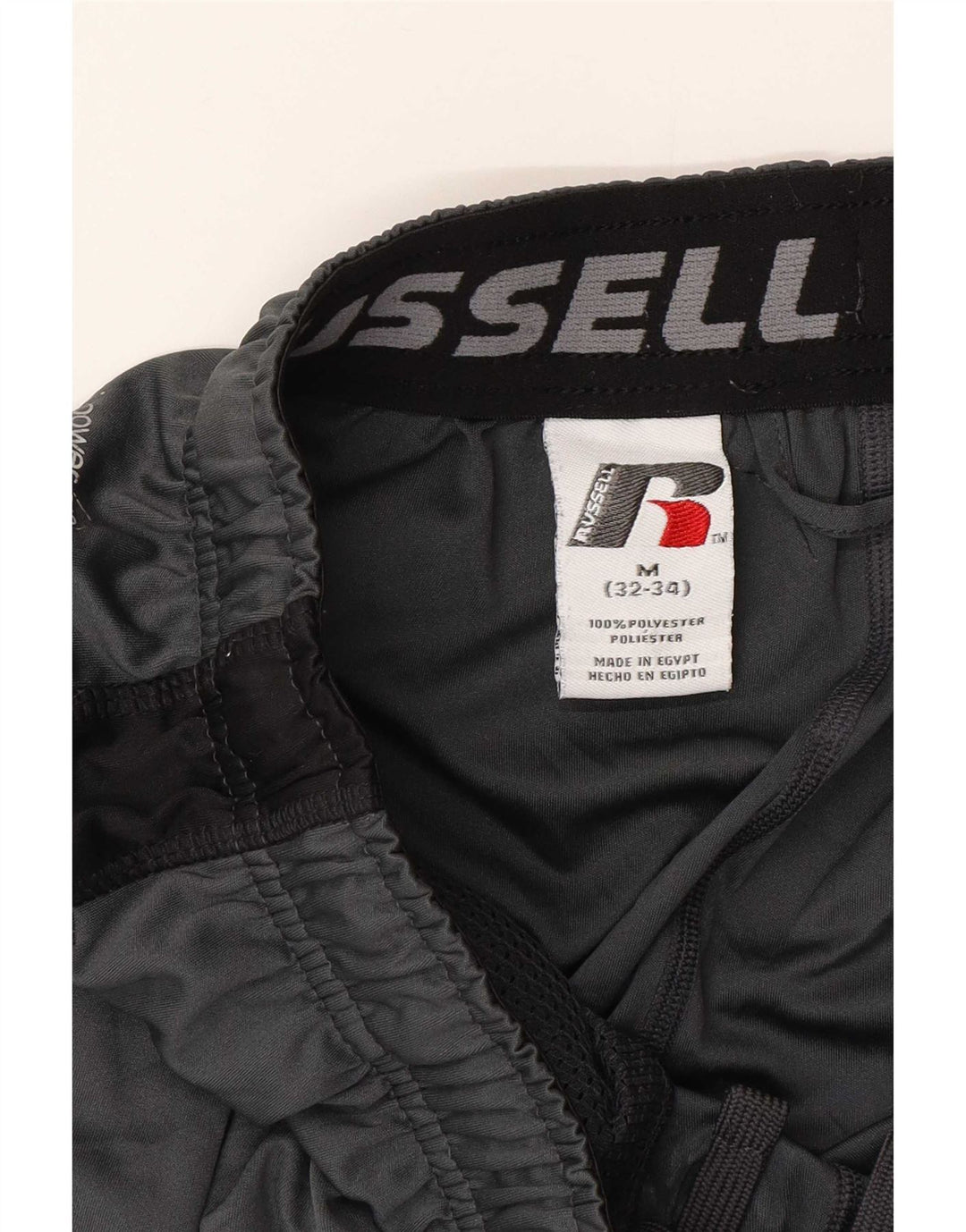 Pantaloni scurți sport Russell Athletic pentru bărbați, gri mediu, poliester color bloc