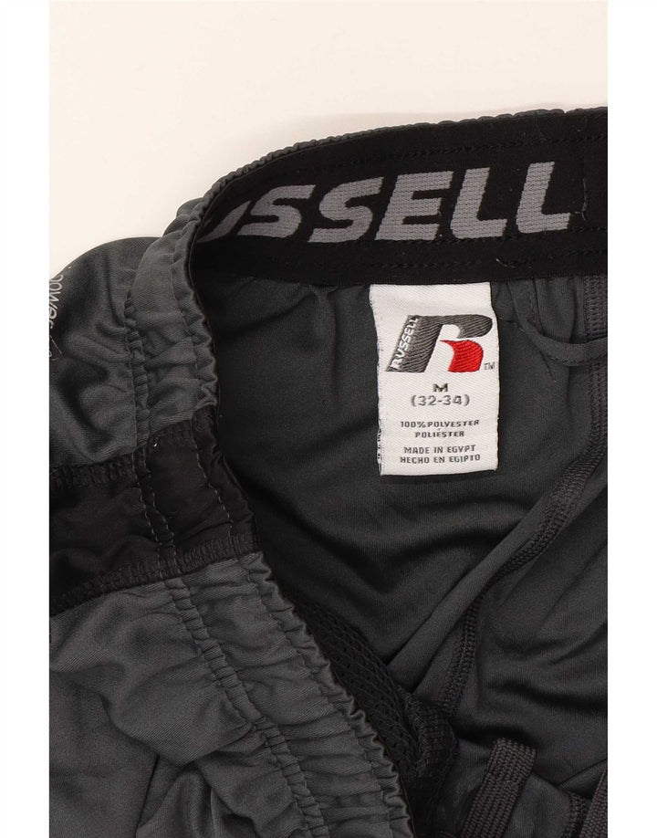 Pantaloni scurți sport Russell Athletic pentru bărbați, gri mediu, poliester color bloc