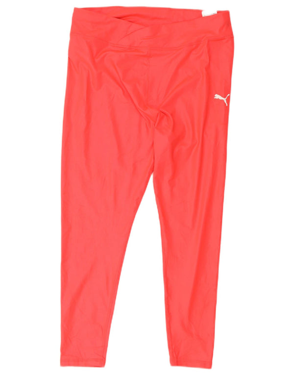 Leggings Capri Puma pentru femei UK 16 Poliester roșu mare