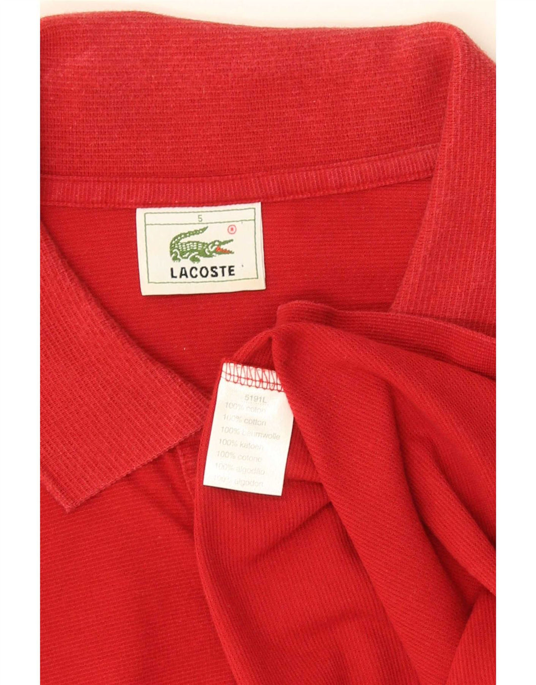 Tricou polo Lacoste pentru bărbați mărimea 5 mare bumbac roșu