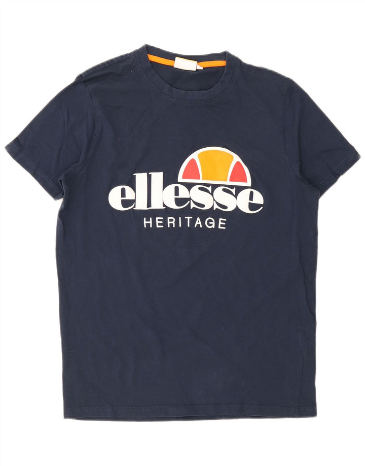 Tricou cu grafic pentru bărbați Ellesse Top mediu din bumbac bleumarin