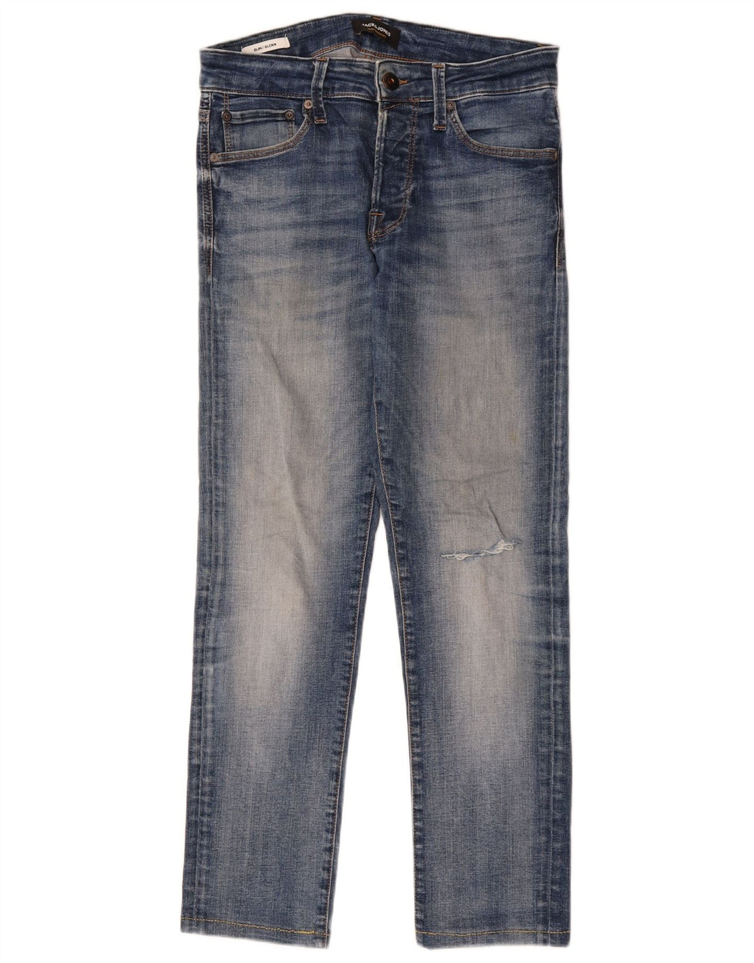 JACK & JONES Blugi GLENN Slim pentru bărbați W28 L28 Bumbac bleumarin