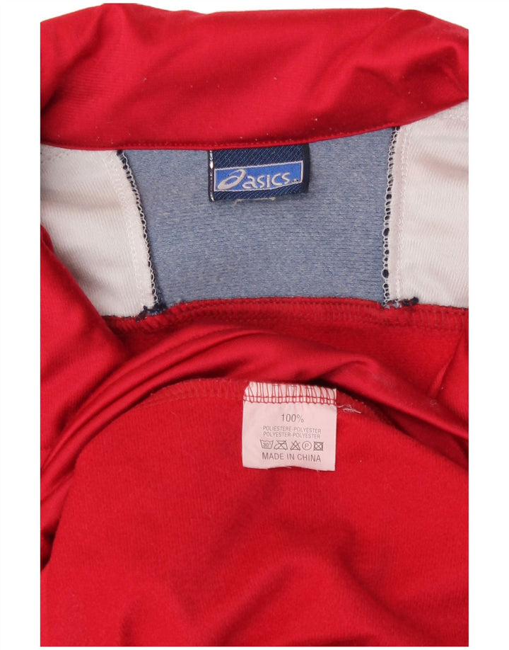 Jachetă de top pentru trening Asics pentru bărbați, 3XL, roșu, poliester color bloc