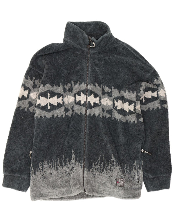 Jachetă polar pentru bărbați Think Pink UK 42 XL poliester geometric gri