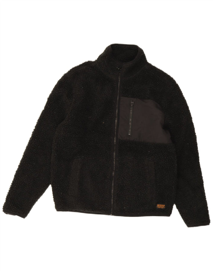 Jachetă din lână Superdry pentru bărbați UK 36 Poliester negru mic