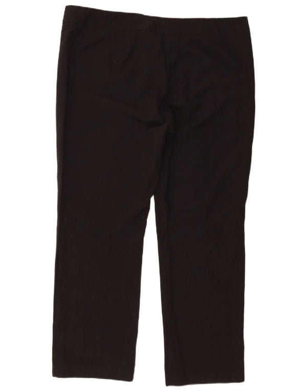 Pantaloni casual drepti pentru femei Marks & Spencer UK 20 2XL W42 L29 Negru