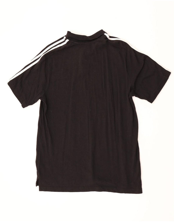 Tricou polo pentru bărbați Adidas, mare, negru, bumbac