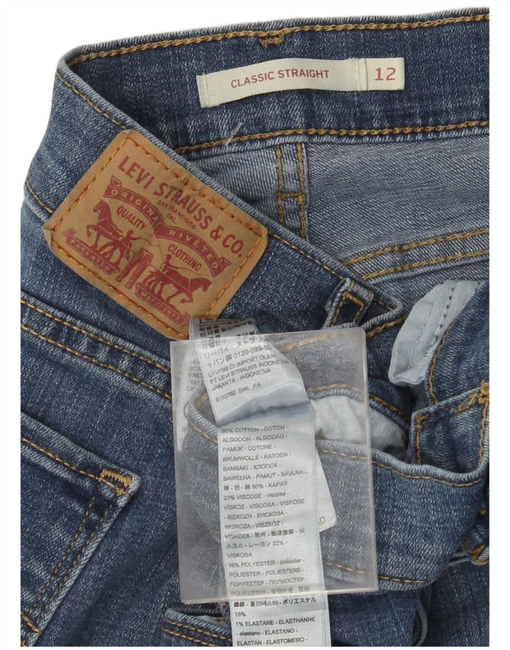 Blugi drepti pentru femei LEVI'S Classic Fit Classic Fit US 12 Large W32 L28 Blue