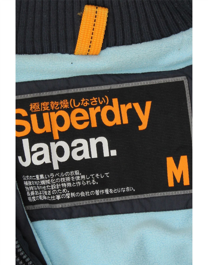 Jachetă Windbreaker pentru femei cu glugă Superdry UK 14 Mediu Nailon bleumarin