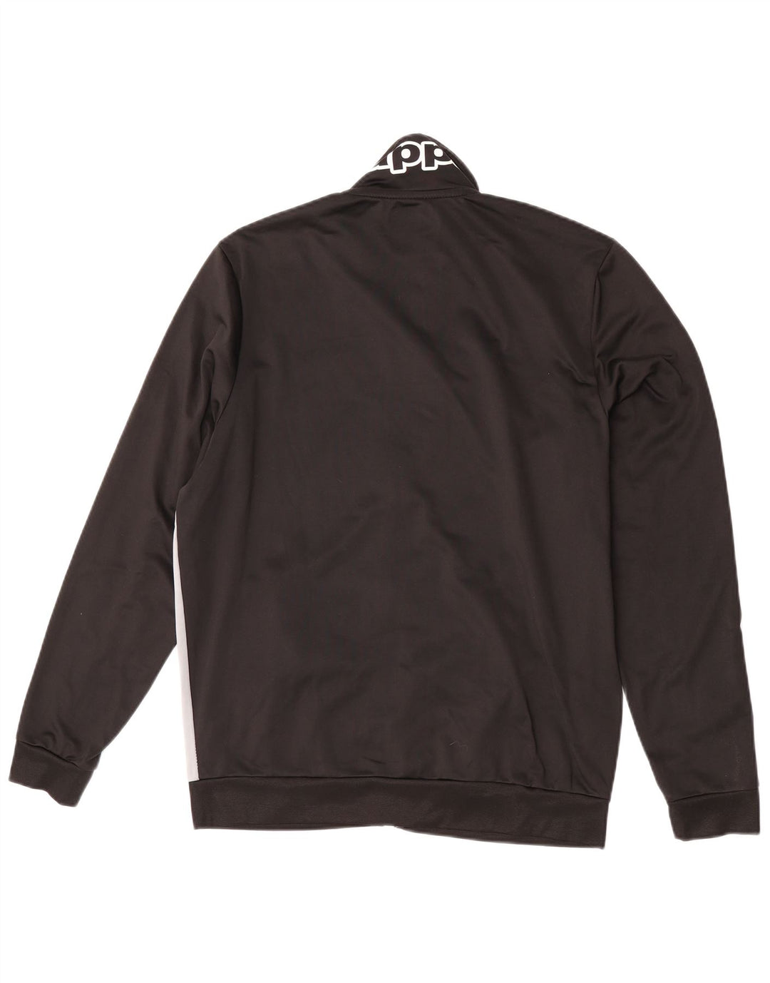 Jachetă de top pentru trening grafic Kappa pentru bărbați, mare, negru, poliester color bloc