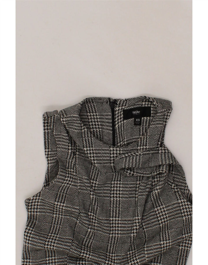 MOSSIMO Womens A-Line Dress UK 6 XS Grey Houndstooth Cotton Vintage Mossimo and Second-Hand Mossimo from Messina Hembry 