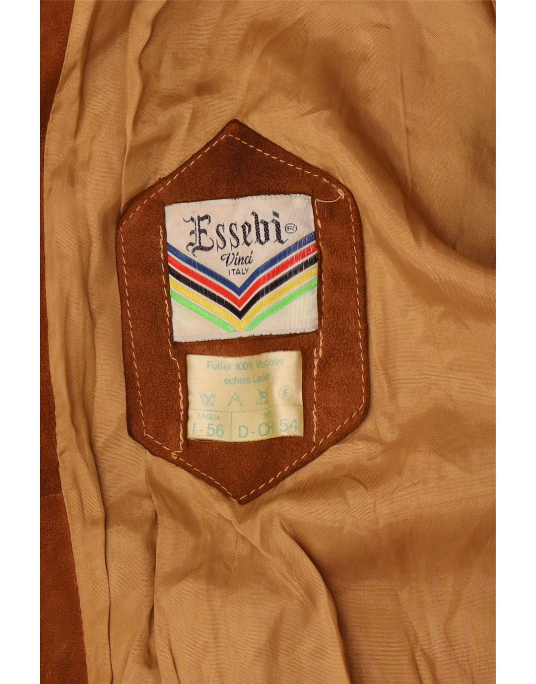 Bomber de piele intoarsa pentru barbati ESSEBI UK 40 mare, maro, piele