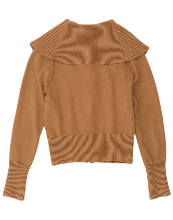Pulover cardigan pentru femei Zara UK 16 mare, maro, viscoză