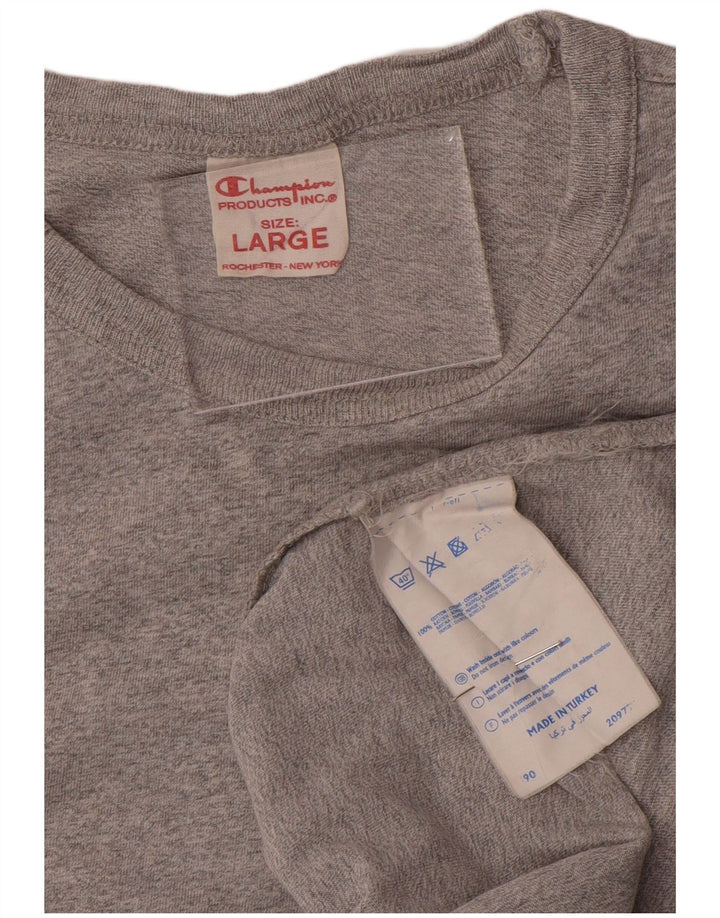Tricou grafic pentru bărbați Champion Top mare din bumbac gri