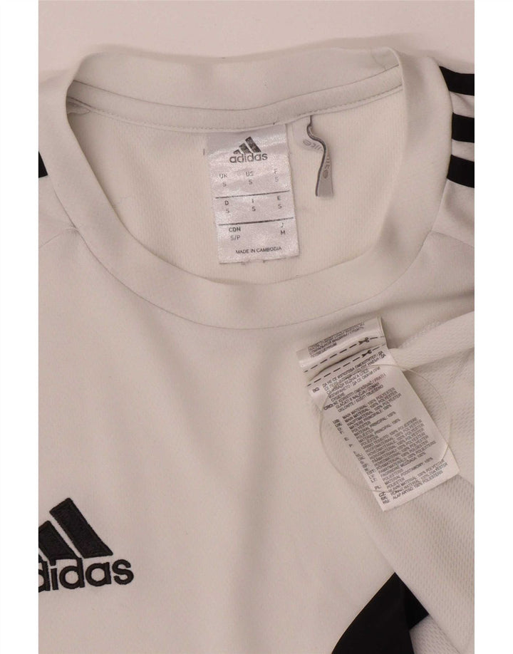 Tricou Adidas Climalite pentru bărbați Top mic, alb, poliester color bloc