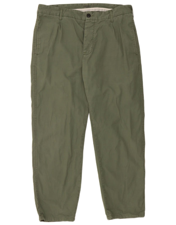 Pantaloni chino drepți pentru bărbați Carhartt W32 L27 bumbac verde