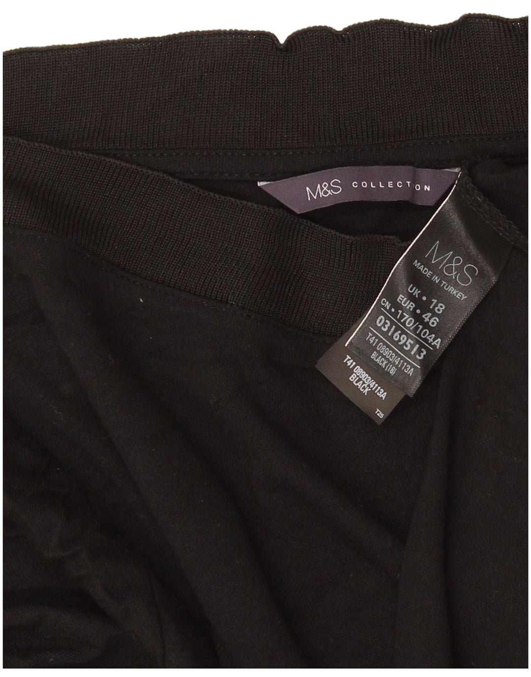 Marks & Spencer Top pentru femei cu mâneci 3/4 UK 18 XL, viscoză neagră