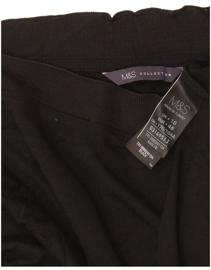 Marks & Spencer Top pentru femei cu mâneci 3/4 UK 18 XL, viscoză neagră