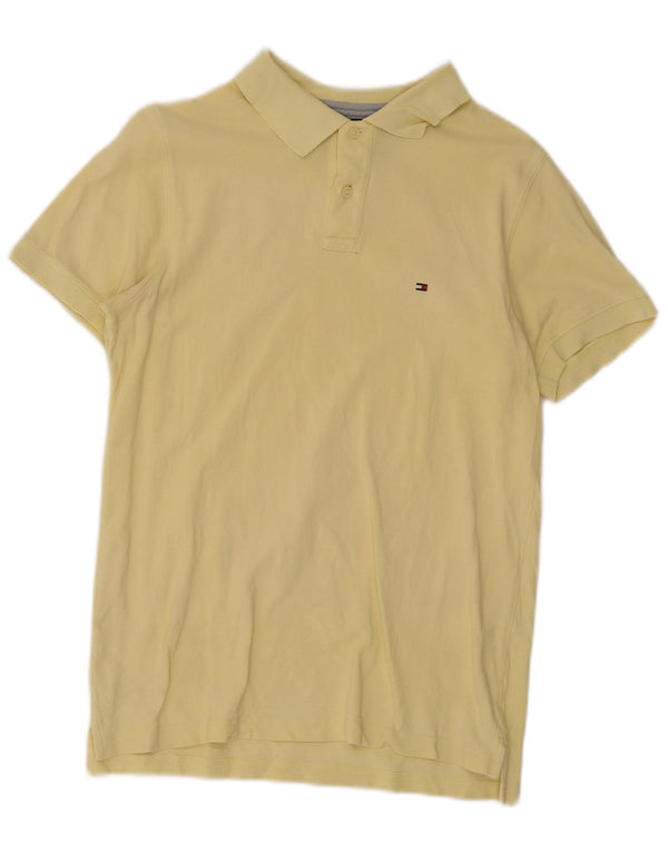 Tricou polo Tommy Hilfiger pentru bărbați, slim, galben mediu