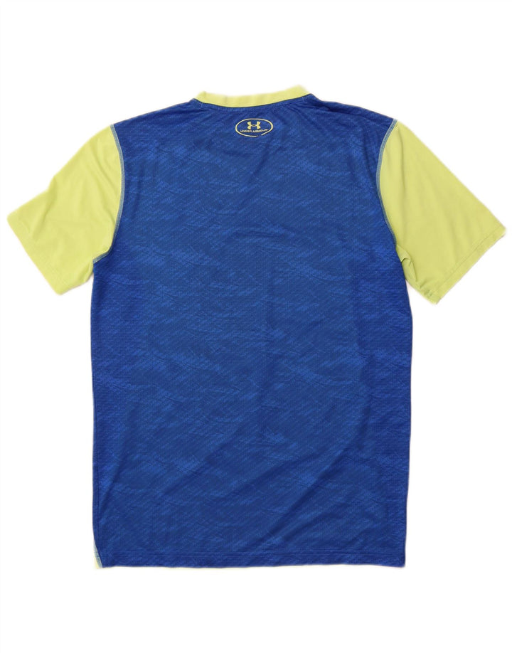 Tricou pentru bărbați UNDER ARMOUR Heat Gear Top mic verde Colorblock