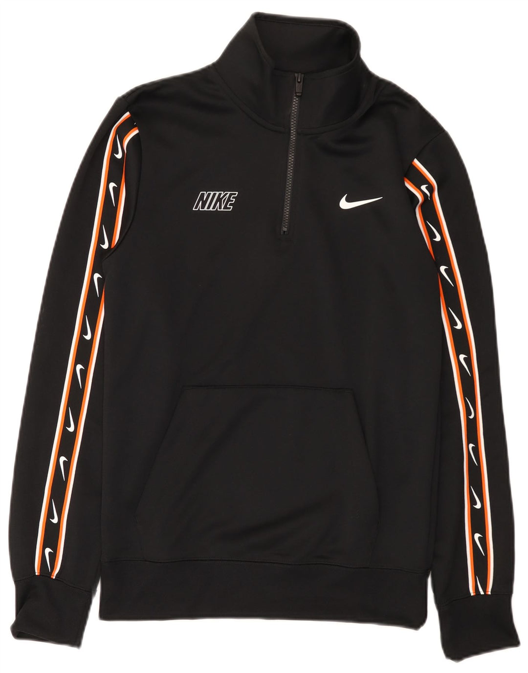 Pulover pentru bărbați Nike grafic cu fermoar și gât XS poliester negru
