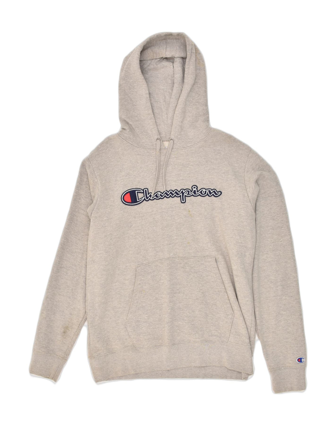 CHAMPION Mens Graphic Hoodie Jumper Medium Grey Cotton Vintage Champion and Second-Hand Champion from Messina Hembry 