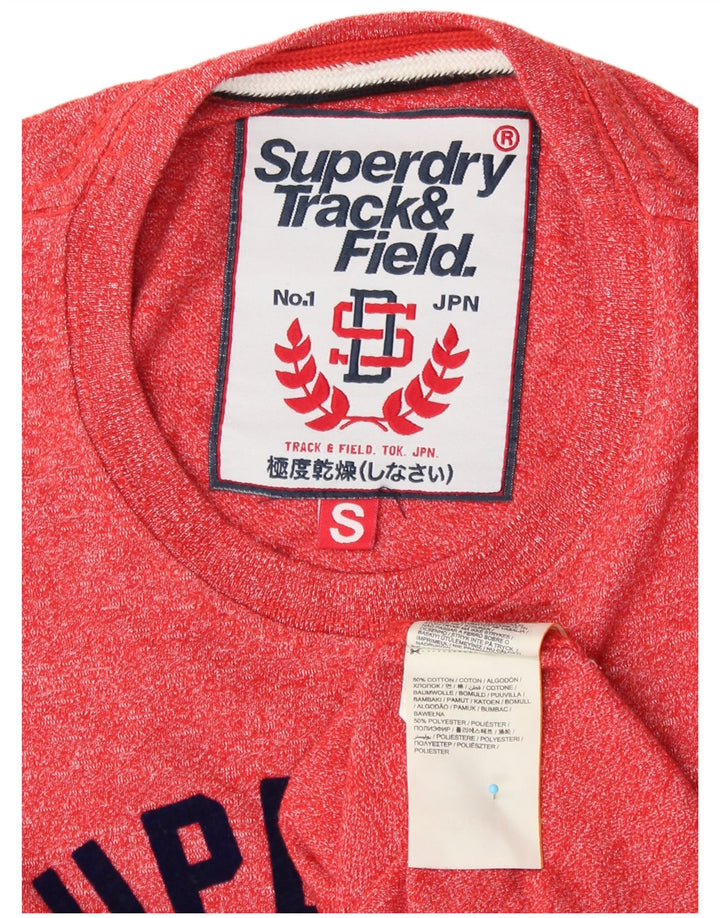 SUPERDRY tricou grafic pentru bărbați Top mic bumbac roșu