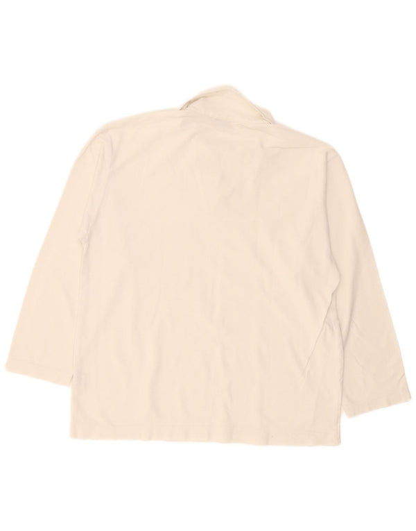 Tricou polo cu mânecă lungă pentru bărbați Napapijri, bumbac alb XL