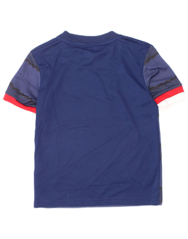 Tricou Adidas Aeroready pentru baieti Top 5-6 ani poliester cu dungi bleumarin