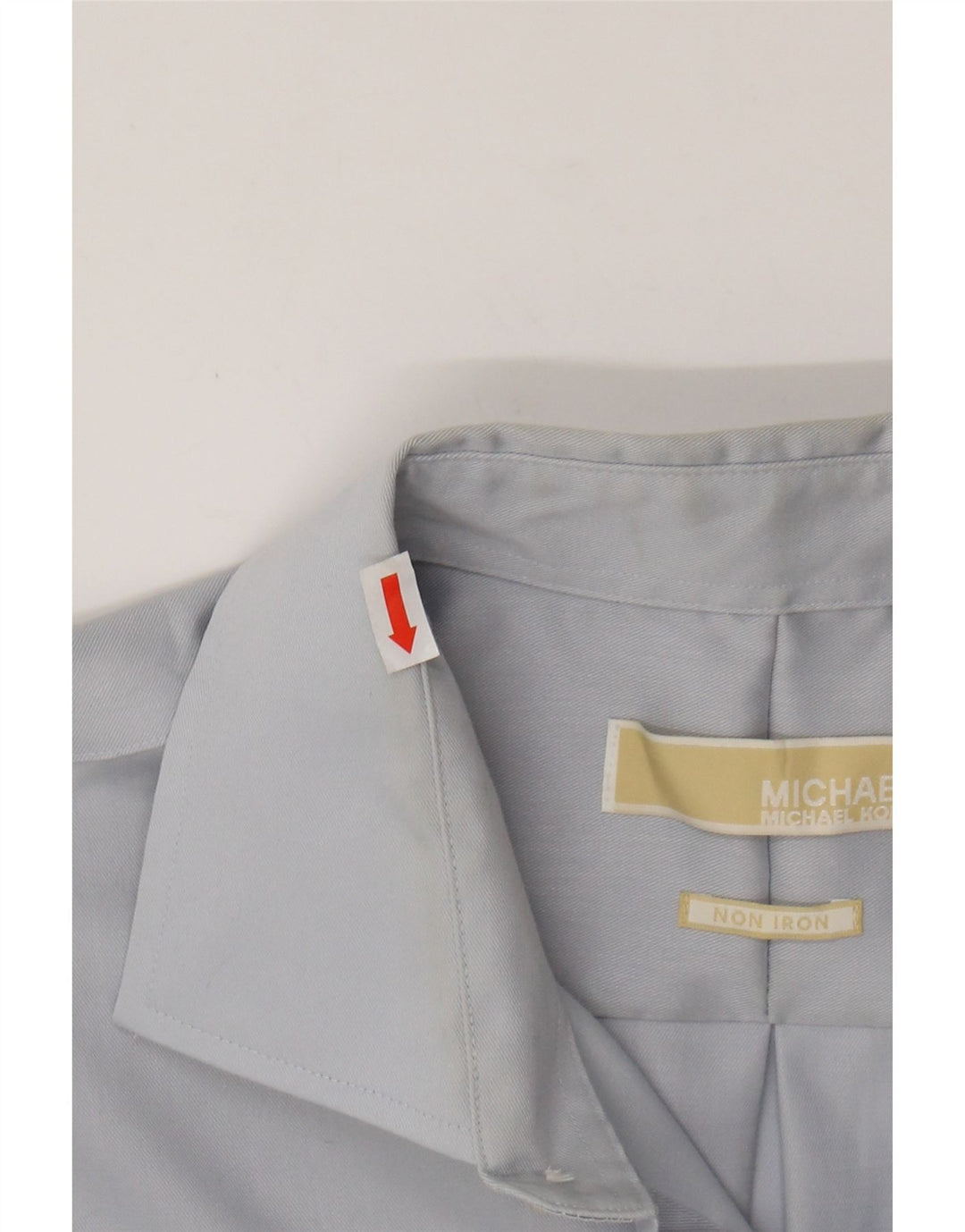 MICHAEL KORS Mens NON - IRON Shirt Size 15 1/2 32/33 Medium Blue Cotton