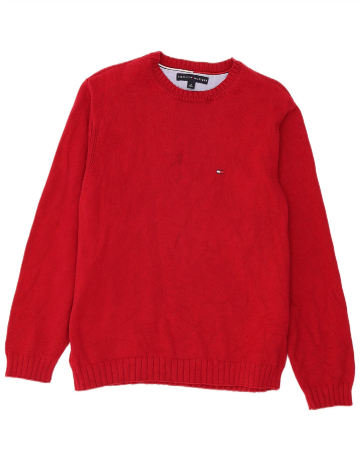 Pulover Tommy Hilfiger pentru bărbați, cu gât de barcă, burgundă medie