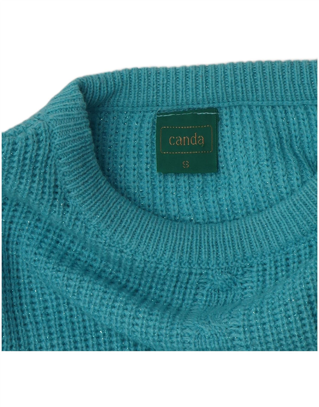 Pulover pentru femei cu gât supradimensionat Canda UK 10 Mic albastru acrilic