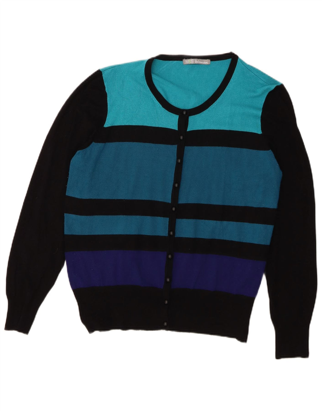 Pulover cardigan pentru femei Marks & Spencer UK 16 mare multicolor