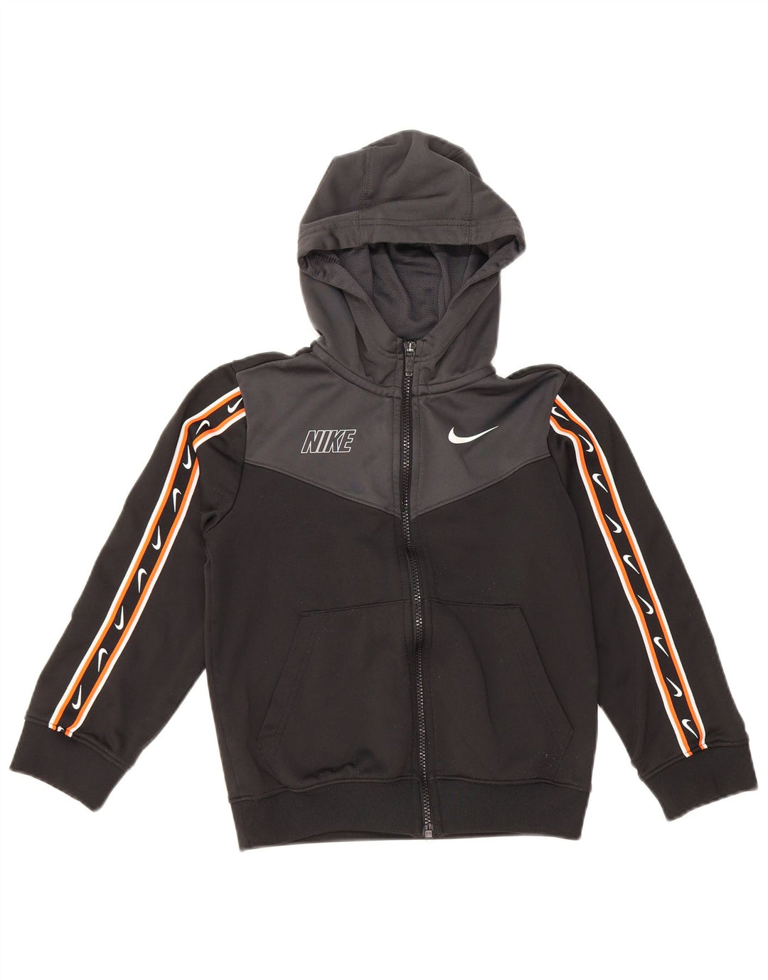 Pulover NIKE pentru băieți Dri Fit Graphic Hoodie 8-9 ani, mic, negru, colorblock