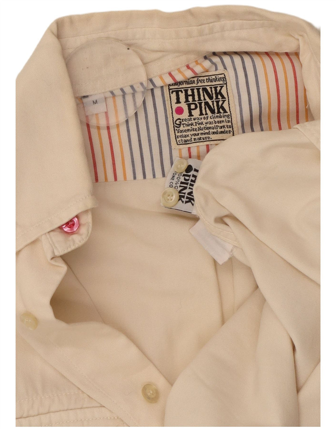 Cămașă pentru bărbați THINK PINK Bumbac Bej Mediu