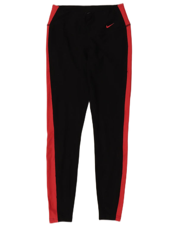 Leggings Nike Dri Fit pentru femei UK 6 XS Sport din poliester color blocuri negru