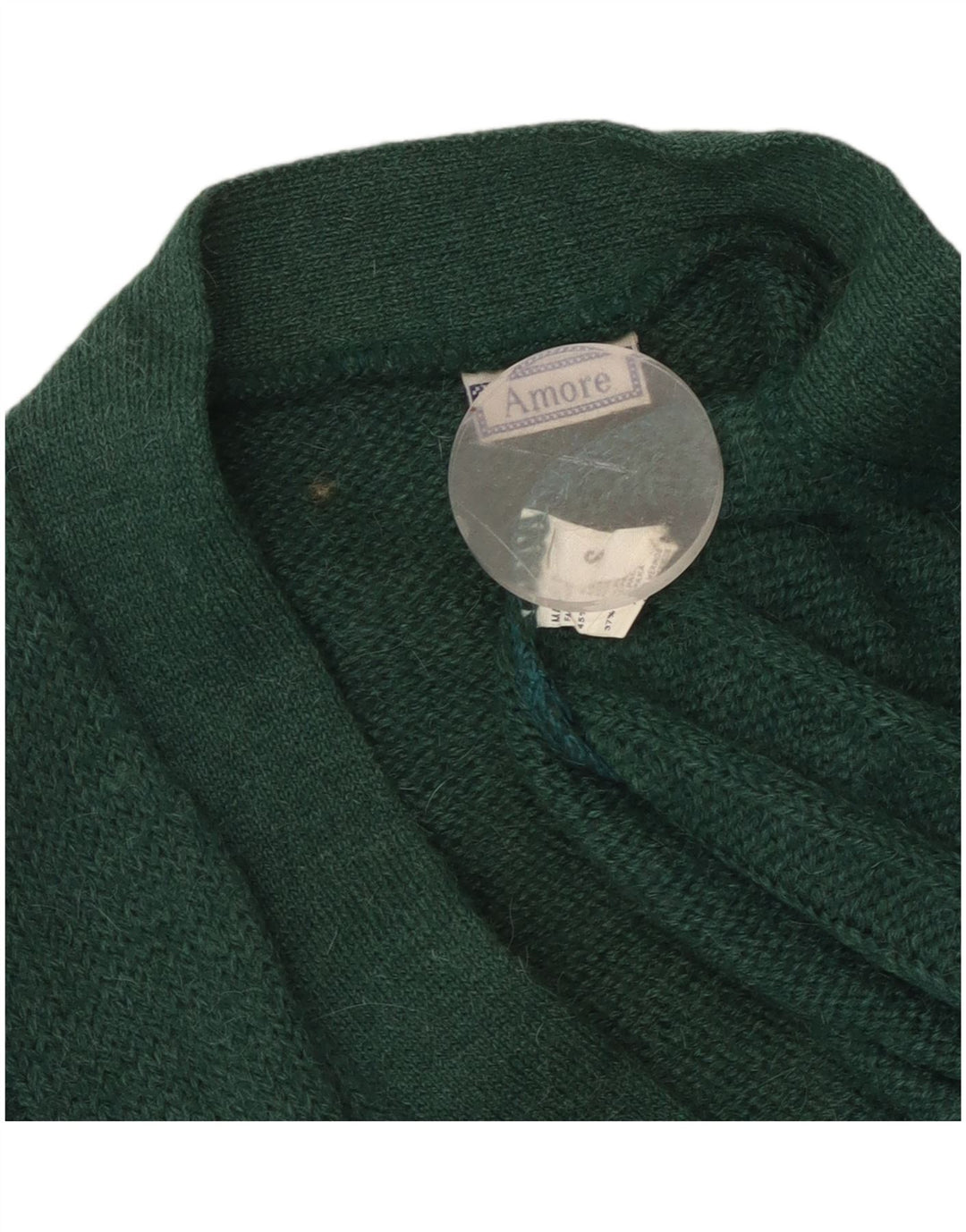 Pulover cardigan supradimensionat pentru femei VINTAGE UK 10 Acrilic verde mic